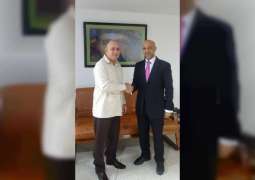 سفير الدولة يلتقي نائب رئيس مجلس الدولة الكوبي