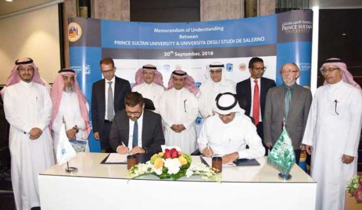 توقيع مذكرة تعاون بين جامعة الأمير سلطان وجامعة ساليرنو الإيطالية