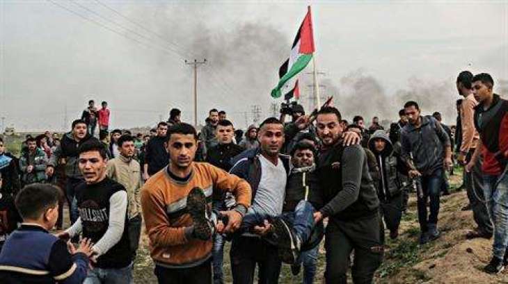 اصابة 130 فلسطينيا برصاص الاحتلال خلال مسيرات العودة في غزة