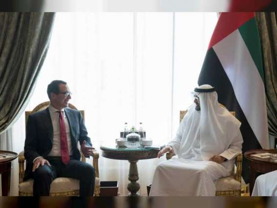 Mohamed bin Zayed receives US Secretary of Treasury