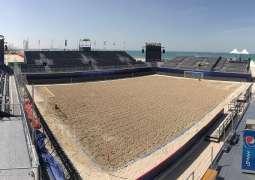The beach soccer stadium in Kite Beach is ready