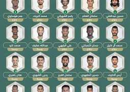 الإعلان عن قائمة المنتخب السعودي للمرحلة الثالثة الإعدادية لكأس آسيا في الإمارات