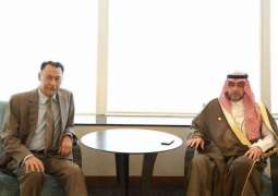 نائب وزير الشؤون الإسلامية يلتقي القائم بالأعمال السعودي ومستشار الرئيس الفلسطيني
