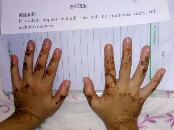 School in Karachi punishes minor for applying Mehndi on hands