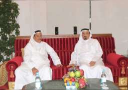 <span>حاكم عجمان يعزي في وفاة محمد أحمد الحبتور</span>