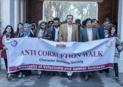 UVAS organised walk to create awareness against Corruption