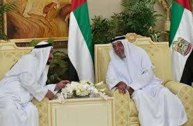 اعادة / رئيس الدولة يستقبل محمد بن زايد في قصر البطين