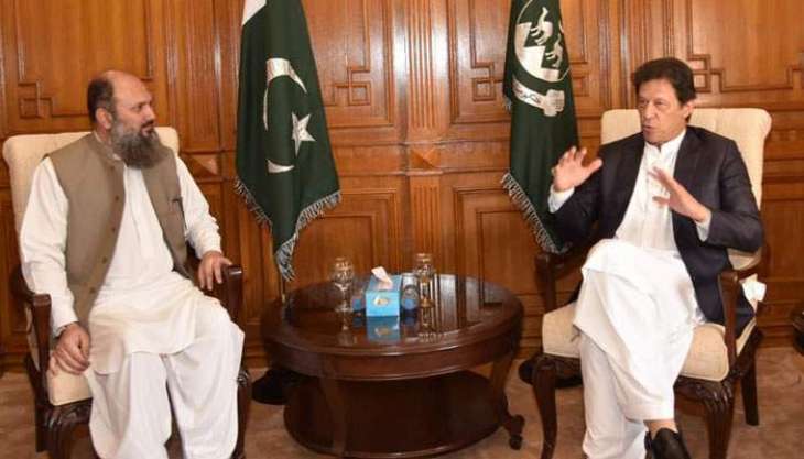 وزيراعظم عمران خان سان بلوچستان جي وڏي وزير ڄام ڪمال جي ملاقات