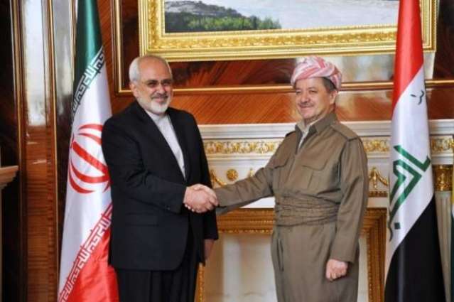 ظريف ومسعود بارزاني يبحثان في أربيل سبل تعزيز العلاقات بين إيران وإقليم كردستان العراق