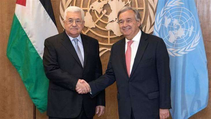 الأمين العام للأمم المتحدة يلتقي الرئيس الفلسطيني 