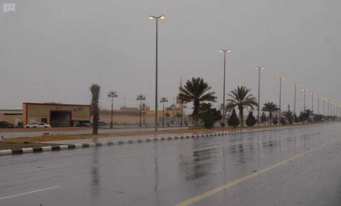 أمطار على محافظة تيماء ومركز حالة عمار