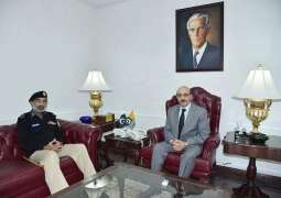 IG AJK Salahuddin Mehsud Calls On President Masood Khan