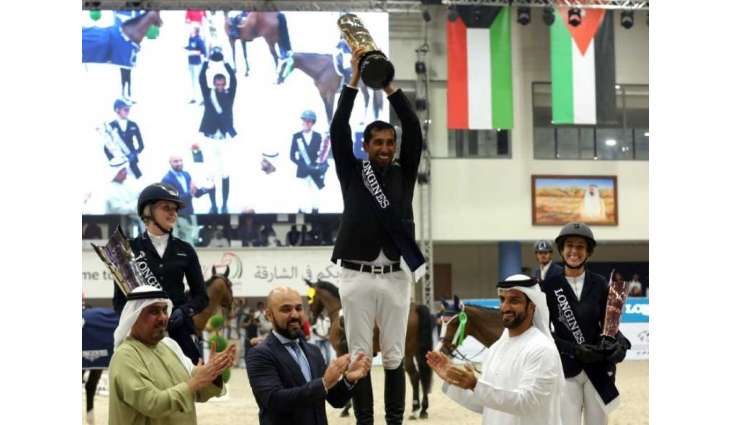 الفارس عبد الله المهيري يتوج بكأس حاكم الشارقة الدولية لقفز الحواجز