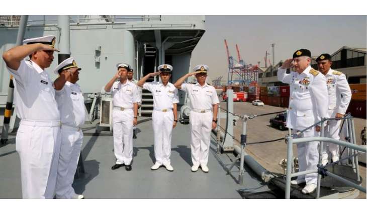 Activities Of Exercise ‘AMAN 2019’ Continue On The 3Rd Day : Chief Of The Naval Staff Visits Foreign Navy Ships