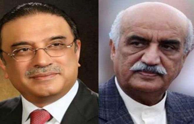 Asif Zardari meets Khursheed Shah, discusses political situation