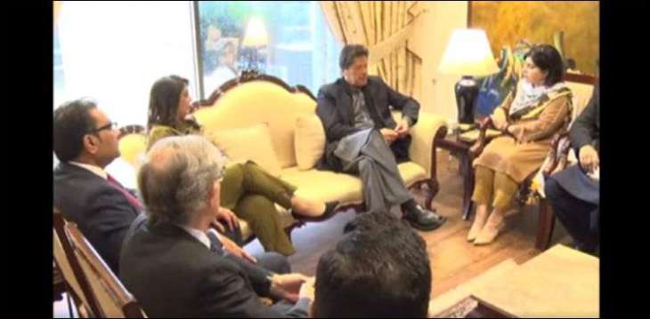 عضوة البرلمان البریطاني سعیدا وارثي تلتقي رئیس الوزراء الباکستاني عمران خان