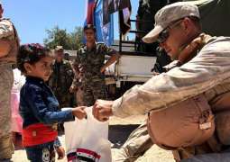 Russian Military Delivers Humanitarian Aid to Christian Village in Syria's Hama Province