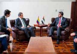 عبدالله بن زايد يلتقي رئيس مجلس الشيوخ في كولومبيا