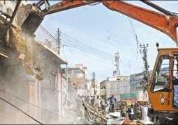Anti-encroachment drive continues amid tight security in Karachi