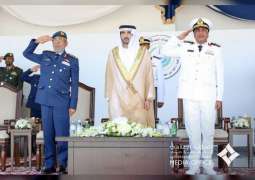 ولي عهد دبي يرعى حفل تخريج الدورة التاسعة عشرة من خريجي كلية راشد بن سعيد آل مكتوم البحرية