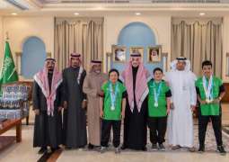 الأمير فيصل بن نواف يستقبل لاعبي نادي الجوف لذوي الاحتياجات الخاصة لتحقيقهم مراكز متقدمة في البطولة العالمية للأولمبياد الخاص