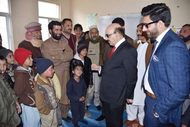 President Masood visits LoC, interacts victims of Indian shelling affectees