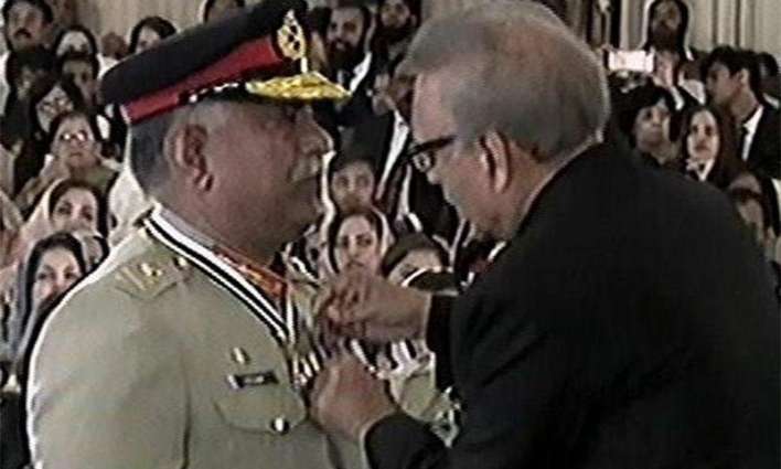 President Arif Alvi confers military, civil awards to different personalities