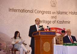 Masood Khan addresses International Congress on Islamic, Culture and Heritage of Kashmir