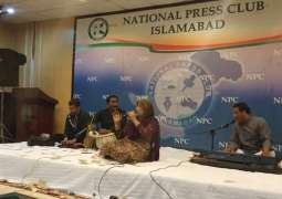 Sufi night under National Press Club (NPC) today