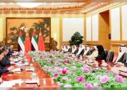 Mohammed bin Rashid discusses bilateral cooperation with Chinese President