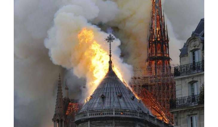 France's Iconic Notre Dame Cathedral Partially Destroyed by Fire Amid Renovation Work