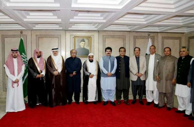 رئيس مجلس الشيوخ الباكستاني يستقبل إمام الحرم ووكيل الشؤون الإسلامية