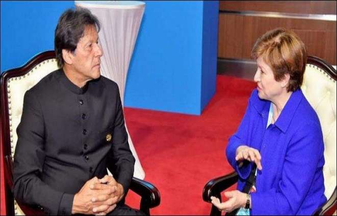 PM Khan holds meetings with World Bank CEO, IMF MD in Beijing