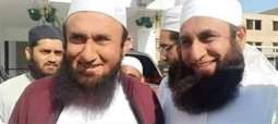 Maulana Tariq Jameel meets his look-alike, shocks everyone