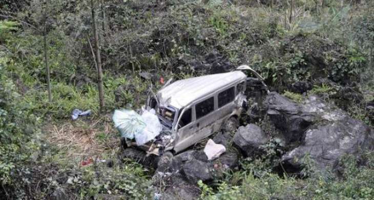 Three killed, passenger van plunges into ravine
