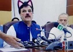 KP govt’s social media team live streams press conference with cat filter