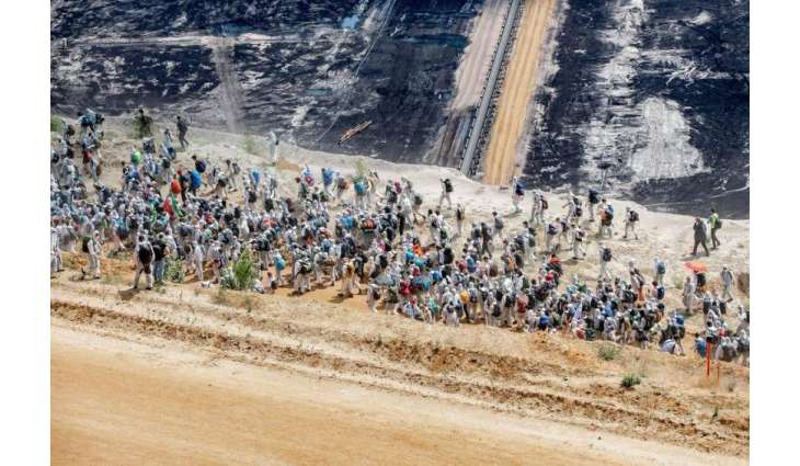 Hundreds Protest Near German Coal Mine