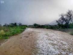 أمطار على محافظة بارق