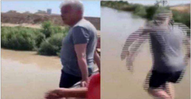 Beating the heat – Khawaja Asif spotted diving in canal