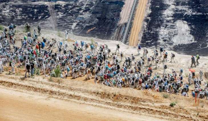 Hundreds Protest Near German Coal Mine