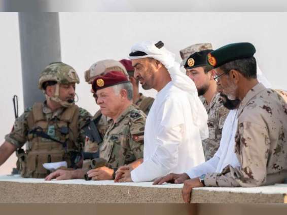محمد بن زايد وعبدالله الثاني يشهدان جانبا من التمرين العسكري المشترك الإماراتي ــ الأردني " الثوابت القوية / 1 "