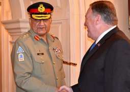  Chief of Army Staff General Qamar Bajwa meets Mike Pompeo during US State Dept visit