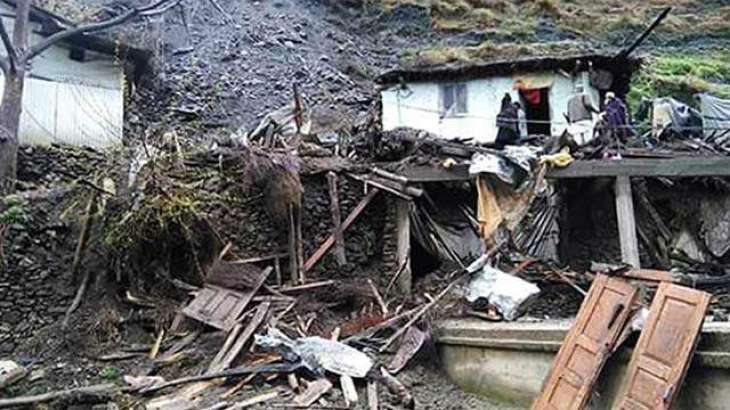 Six killed after landslide hit with a house in Swat