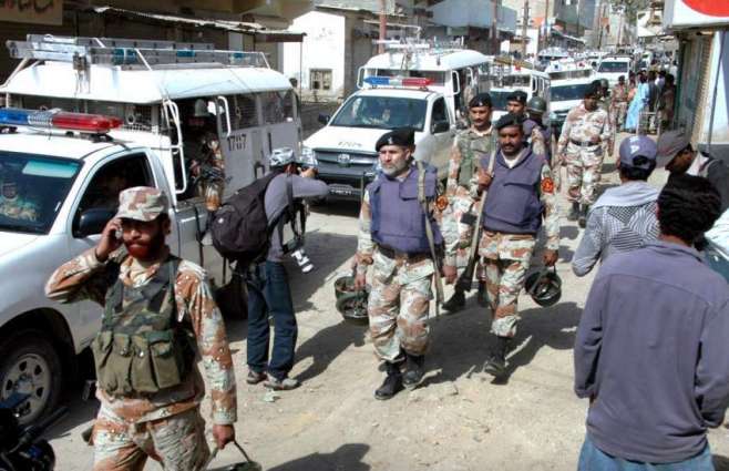 Rangers seize weapons during raid in Karachi's Gulshan-e-Maymar