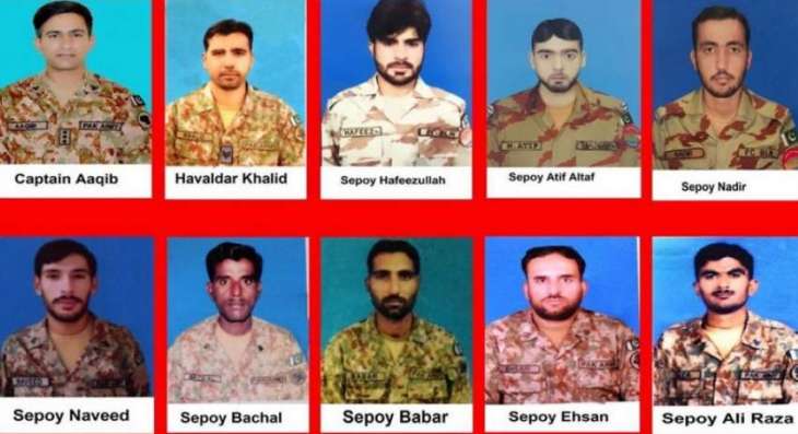 Soldiers of Pakistan Army embraced martyrdom