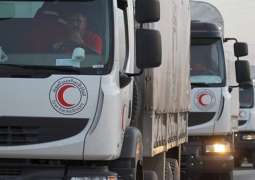 Syrian Red Crescent Sends Humanitarian Aid Convoy to Syria's Daara Province