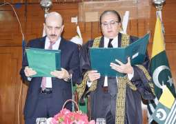 Justice Raja Saeed Akram Khan has taken oath of the office of acting chief justice of Azad Jammu and Kashmir Supreme Court