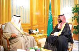ولي العھد السعودي الأمیر محمد بن سلمان یستقبل وزیر الخارجیة الکویتي الشیخ صباح الخالد الحمد الصباح
