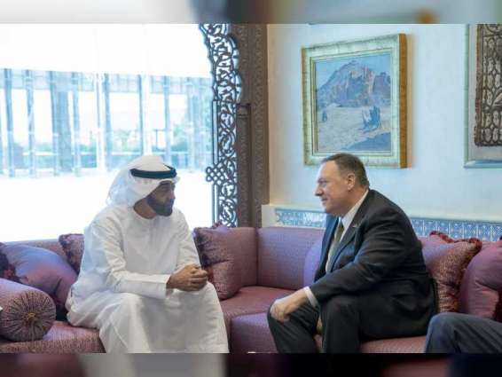 محمد بن زايد و وزير الخارجية الأميركي يبحثان علاقات البلدين و التطورات الإقليمية