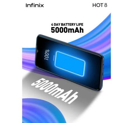 Now say goodbye to all your charging woes with Infinix Hot 8 Big Battery of 5000mAh